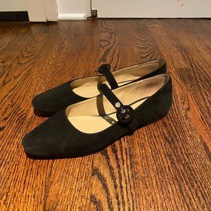Ann Taylor Mary Jane Suede Flats